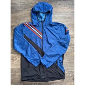Men's Modern Classic Adidas Track Jacket Blue Size Medium‎